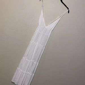 Gauzy White Midi Dress